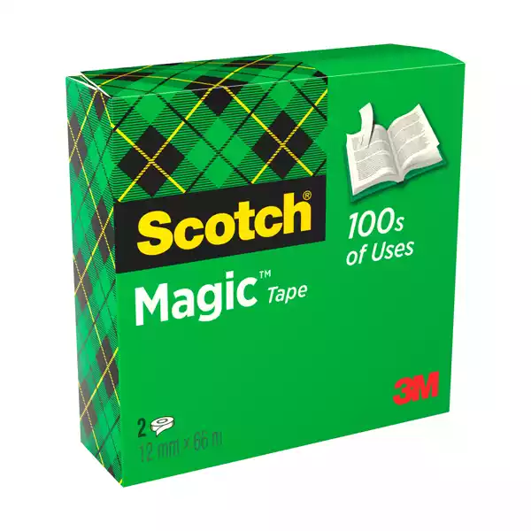 Nastro adesivo Magic 810 permanente 1,2cmx66 m trasparente Scotch scatola 2 rotoli