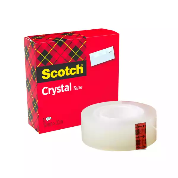 Nastro adesivo Crystal 600 33 mx1,9cm trasparente Scotch
