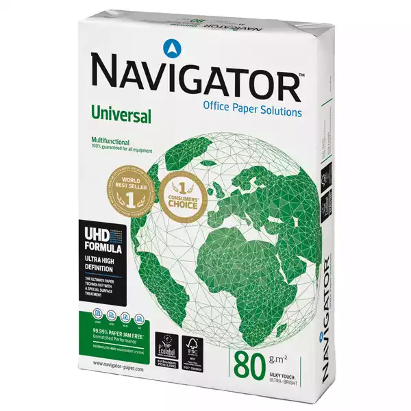 Carta Universal A4 80gr bianco Navigator conf. 500 fogli