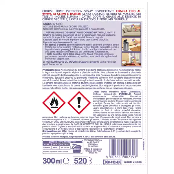Spray disinfettante lavanda 300ml Citrosil