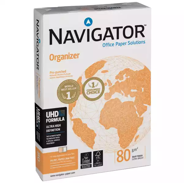 Carta Organizer 4 fori A4 80gr Navigator conf. 500 fogli