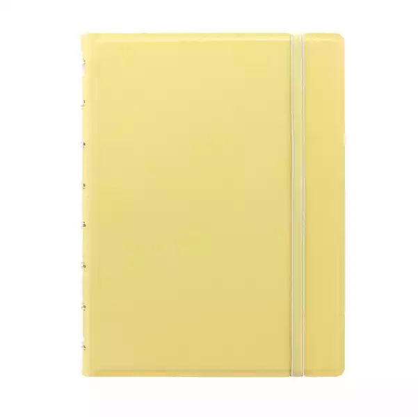 Notebook con elastico copertina similpelle A5 56 pagine a righe giallo limone Filofax